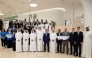 Chairman of the Board of Directors of Qatar Fund for Development H E Sheikh Thani bin Hamad Al Thani, and other officials and participants during the event.