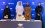 Vice Chairperson of Qatar Foundation, H E Sheikha Hind bint Hamad Al Thani; Group CEO, QNB Group, Abdulla Mubarak Al-Khalifa; Group Chief Risk Officer, QNB Group, Fatima Abdulla Al-Suwaidi; and Executive Director, Women’s and Girls’ Sports, QF, Alanoud Al Mesnad at the agreement signing event.