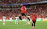 Mohamed Salah celebrates after scoring Egypt's second goal. (AFP)