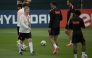 Netherlands' head coach Ronald Koeman (left) and Netherlands' defender Virgil van Dijk (centre) take part in a training session in Kansas City. PIC: AFP