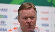 Netherlands' head coach Ronald Koeman speaks during a press conference on the eve of the 2026 World Cup Round of 32 football match between the Netherlands and Morocco at Monterrey stadium in Monterrey, Mexico on June 28, 2026. (Photo by Julio Cesar Aguilar / AFP)