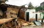 A general view of houses damaged by landslides and flooding in the Mossikro neighbourhood of Attecoube, a suburb of Abidjan, on June 29, 2026.Photo by CHRIS BOLI / AFP
