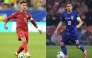 This combination of pictures created on July 1, 2026, shows Portugal's forward #07 Cristiano Ronaldo (L) in Miami Gardens on June 27, 2026; and Croatia's midfielder #10 Luka Modric (R) running with the ball in Zagreb on October 12, 2025. (Photo by Roberto Schmidt / AFP)
 
