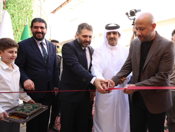 Minister of Culture H E Sheikh Abdulrahman bin Hamad Al-Thani and Minister of Culture of the Syrian Arab Republic Mohammad Yassin Saleh opening private folk heritage museum in the city of Jayroud in the Damascus countryside.