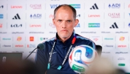 England's German head coach Thomas Tuchel gives a press conference at the Mexico City Stadium in Mexico City on July 4, 2026, on the eve of the 2026 World Cup round of 16 football match between Mexico and England. (Photo by Rodrigo Oropeza / AFP)