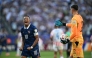 France's forward #10 Kylian Mbappe celebrates past Paraguay's goalkeeper #12 Orlando Gill after winning the 2026 World Cup round of 16 football match between Paraguay and France at the Philadelphia Stadium in Philadelphia on July 4, 2026. (Photo by MAURO PIMENTEL / AFP)