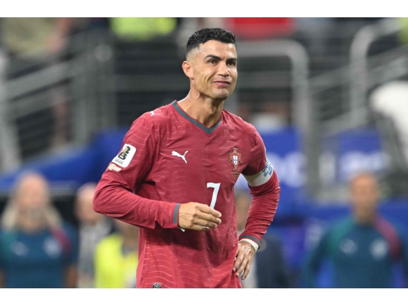 Portugal's forward #07 Cristiano Ronaldo reacts after losing the 2026 World Cup round of 16 football match on July 6, 2026. (Photo by Ronaldo Schemidt / AFP)
