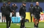 Morocco's head coach Mohamed Ouahbi (C) takes part in a training session at the New England Revolution Training Centre in Foxborough, near Boston, on July 7 2026, during the 2026 World Cup football tournament. (Photo by Franck Fife / AFP)