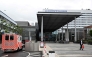 (Files) An ambulance car arrives at the university hospital (Universitنtsklinikum Frankfurt) in Frankfurt am Main, western Germany, on May 11, 2026. (Photo by Kirill Kudryavtsev / AFP)