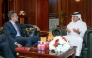 CEO of QIIB Dr. Abdulbasit Ahmed Al-Shaibei with Senior Vice President and Group Country Manager for Visa across the UAE, Kuwait, and Qatar Fadi Moukaddem.