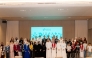 Members of the Qatari student delegation and other participants during the Arab Parliament for the Child.