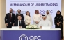  Mansoor Rashid Al-Khater, Chief Executive Officer, QFC and Edouard Thevenin, President, CCI France Qatar with other officials during the MoU signing. 