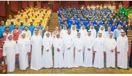 Officials with workers during the event.