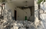 This photograph shows a house damaged following a 4.7 magnitude earthquake in Pozzuoli, near Naples on August 1, 2026. (Photo by Cesare ABBATE / ANSA / AFP) 
