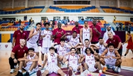 Qatar U-18 players and officials.