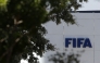 The FIFA logo is seen at its Africa regional office in Sale on August 5, 2026. Photo by Abdel Majid BZIOUAT / AFP