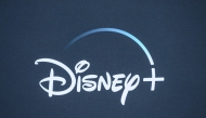 The Disney+ logo is seen on the backdrop for the World Premiere of 