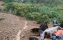 Rescuers work at a landslide site which hit a small restaurant burying three employees who had been in the kitchen, at a village in La Trinidad, Benguet province on August 6, 2026. Photo by AFP