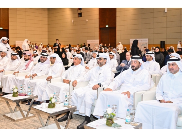 NCSA President Eng. Abdulrahman bin Ali Al Farahid Al Malki, Secretary General of the National Planning Council Dr. Abdulaziz bin Nasser bin Mubarak Al Khalifa and other officials at the event.
