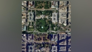 (FILES) Before and after pictures of the demolition of the East Wing of the White House in Washington, DC. Photo by Handout / 2025 Planet Labs PBC / AFP