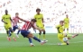Atletico Madrid's Argentine forward #20 Giuliano Simeone kicks the ball during the Spanish league football match between Club Atletico de Madrid and Villarreal CF at Metropolitano Stadium in Madrid on August 23, 2026. (Photo by Pierre-Philippe MARCOU / AFP)