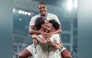 Al Sadd players celebrate during their match against Al Ahli on Saturday.