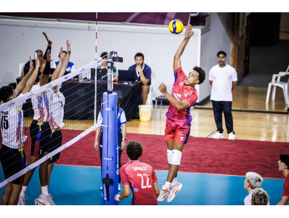 Action during the match between France and Venezuela. 
