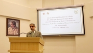 Ambassador of Pakistan to Qatar H E Muhammad Aamer speaking to the audience during the event. 