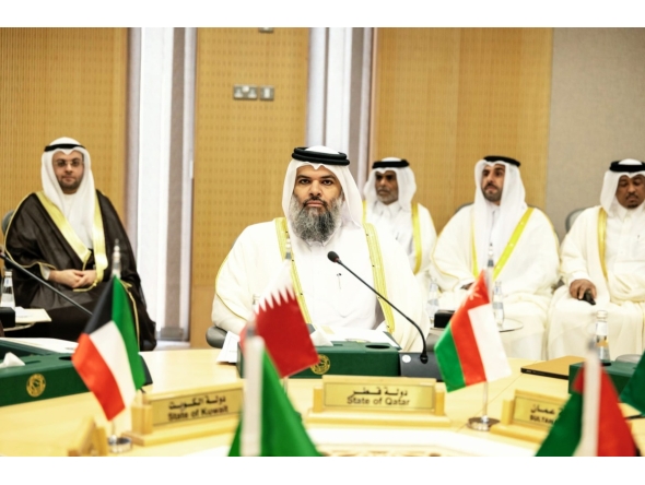 Undersecretary of the Ministry of Awqaf and Islamic Affairs H E Dr. Sheikh Khalid bin Mohammed bin Ghanem Al Thani  during the event.