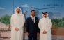 Mohammed Saad Al Rumaihi, CEO of Qatar Museums (right), Sheikh Abdulaziz bin Hamad Al-Thani, Director of the National Museum of Qatar (left), and Taher Hamid, President and General Manager of ExxonMobil Qatar (centre), during the festival.