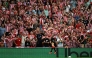 Athletic Bilbao's Spanish midfielder #08 Oihan Sancet celebrates scoring his team's third goal during the Spanish league football match between Athletic Club Bilbao and Club Atletico de Madrid at San Mames Stadium in Bilbao on September 5, 2026. (Photo by ANDER GILLENEA / AFP)