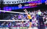 Qatar’s Cherif Younousse and Ahmed Tijan in action during the semi-final against Australia's Mark Nicolaidis and Izac Carracher.