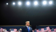 US President Donald Trump walks on stage to speak on the first day of the 2026 Republican National Convention at the American Airlines Center on September 09, 2026 in Dallas, Texas. Andrew Harnik/Getty Images/AFP