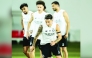 Al Sadd's players during a training session ahead of the match against Al Sailiya.