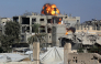 Smoke and fire rises after a house was targeted by an Israeli strike in Khan Yunis, southern Gaza Strip on September 9, 2026. Photo by BASHAR TALEB / AFP