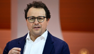 (Files) Dario Amodei, co-founder and CEO of Anthropic takes part in a debate at the Vivatech technology start-ups and innovation fair, at the Porte de Versailles exhibition center in Paris, on May 22, 2024. (Photo by Julien De Rosa / AFP)