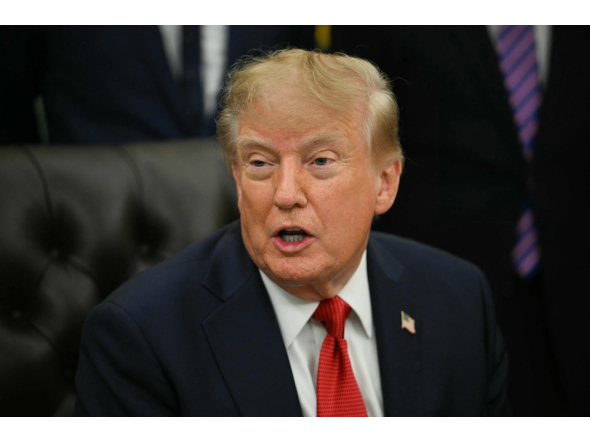 US President Donald Trump speaks about healthcare in the Oval Office of the White House in Washington, DC, on September 18, 2026. (Photo by Jim Watson / AFP)