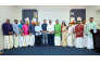 ICC President Manikantan A P (center) with the new managing committee members during oath taking ceremony 