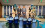 Chief Guest Alumnus of PISQ and also Active Member of board of governors of PISQ Ali Sikandar, Principal Ch Muhammad Afzal, and Vice Principals with the students who received academic achievement certificates during the event.