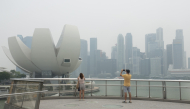  This photo taken on Sept. 14, 2026 shows the city skyline of Singapore's Marina Bay area. (Xinhua/Then Chih Wey)