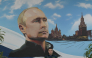 A serviceman of Russia's Emergencies Ministry sits under a mural depicting Russian President Vladimir Putin during Russia's parliamentary election at a polling station in Donetsk, Russian-controlled Ukraine, on September 20, 2026. (Photo by AFP)