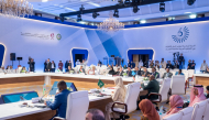 Delegates participate in a session during the conference yesterday. 