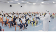 Students attend an awareness session.