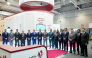 Representatives of the Ministry of Transport, Qatar Rail and Mowasalat at the Qatar pavilion.