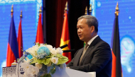 Cambodia's Prime Minister Hun Manet speaks at the opening of the International Conference on Combating Online Scams in Phnom Penh on September 23, 2026. Photo by AFP