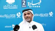 Executive Director of Student Services at QF Higher Education Dr. Abdulnassir Shamlan Al-Tamimi speaking to the media.