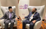 QC Board Member Dr Mohamed bin Jawhar Al-Mohammed and Director-General of the Department of Islamic Development Malaysia Dato’ Dr. Sirajuddin bin Suhaimee, during the meeting.
