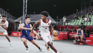Qatar's Musa Hamad in action during the match against Mongolia.