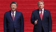 U.S. President Donald Trump (R) and President of China Xi Jinping (L) arrive for a tour of the National Archives Museum on September 25, 2026 in Washington, DC. (Photo by WIN MCNAMEE / GETTY IMAGES NORTH AMERICA / Getty Images via AFP)
