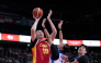 Zhang Ziyu (L) of China goes to the basket during the women's bronze medal match between China and Chinese Taipei at the 20th Asian Games Aichi-Nagoya 2026 in Nagoya, Japan, Sept. 26, 2026. (Xinhua/Tao Xiyi)
 